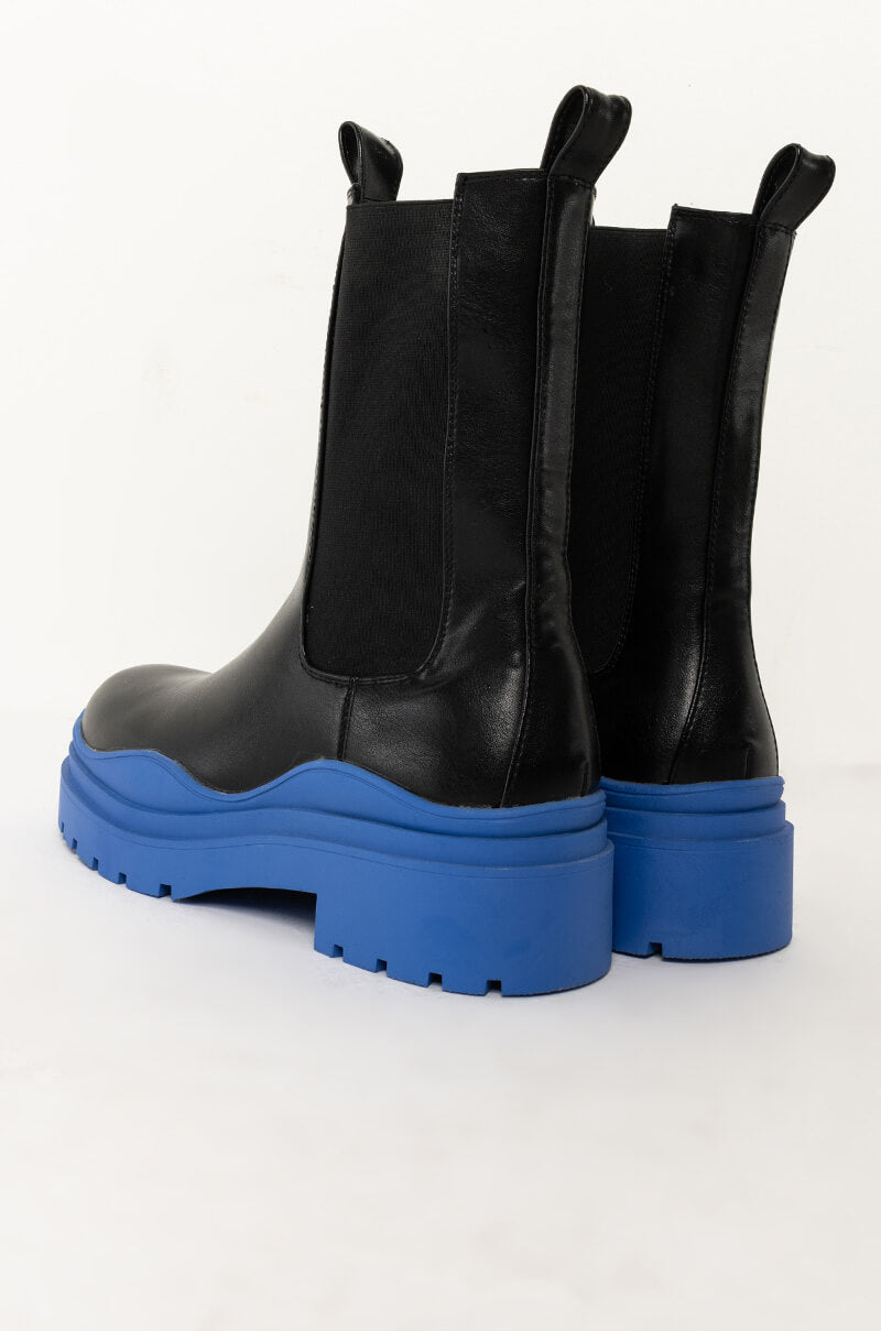 AZALEA WANG ONLY IN MY DREAMS FLATFORM BOOTIE IN PERIWINKLE