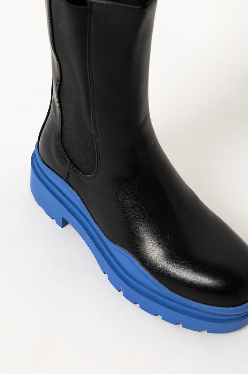 AZALEA WANG ONLY IN MY DREAMS FLATFORM BOOTIE IN PERIWINKLE