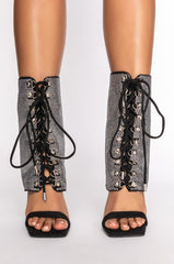 AZALEA WANG OUT ALL NIGHT STILETTO SANDAL IN BLACK