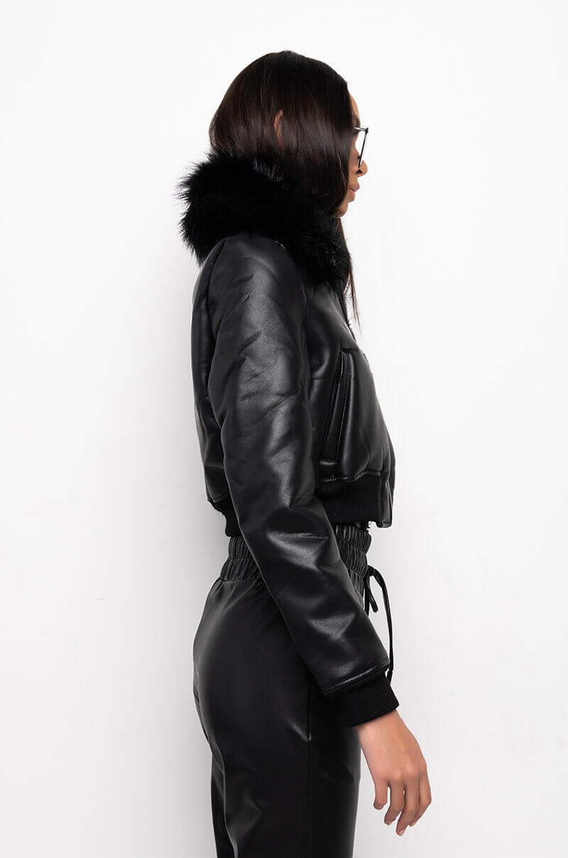 AZALEA WANG PARK CITY BONDED BOMBER JACKET