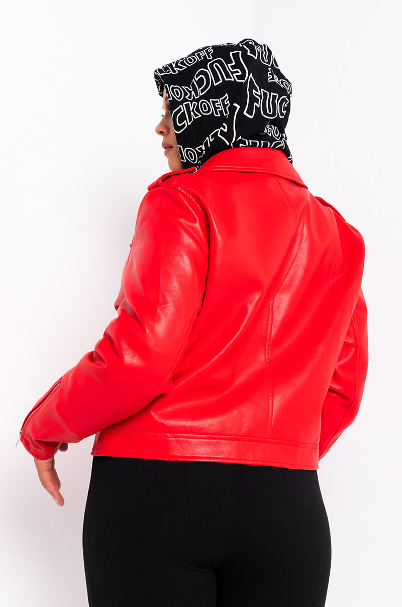 AZALEA WANG PLUS SIZE AUSSY BASIC MOTO JACKET