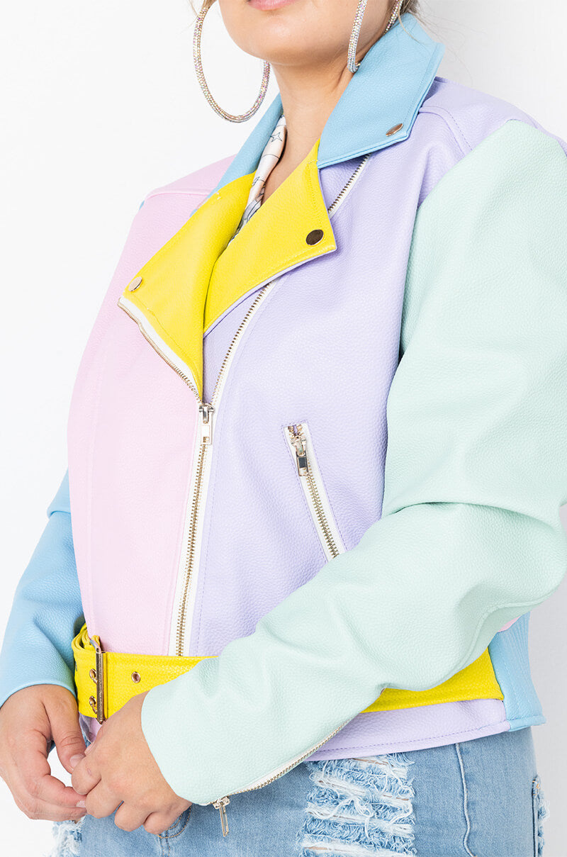PASTEL DREAMS MOTO JACKET