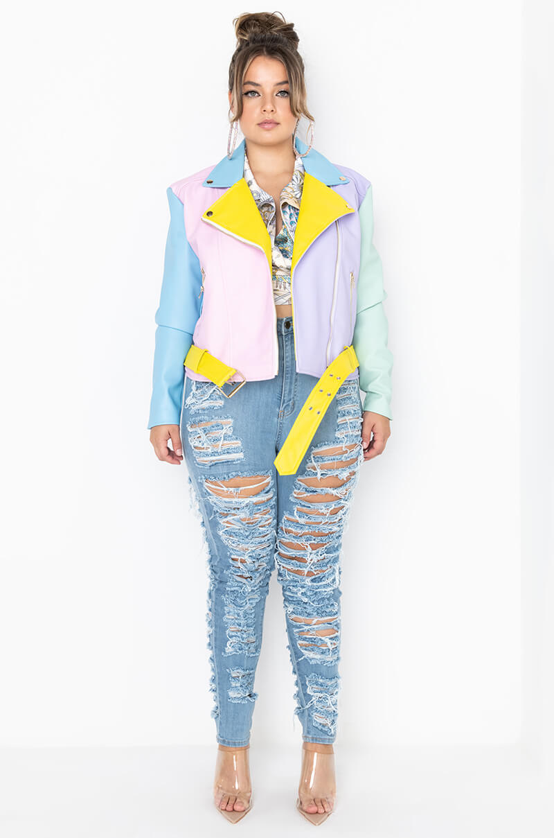 PASTEL DREAMS MOTO JACKET