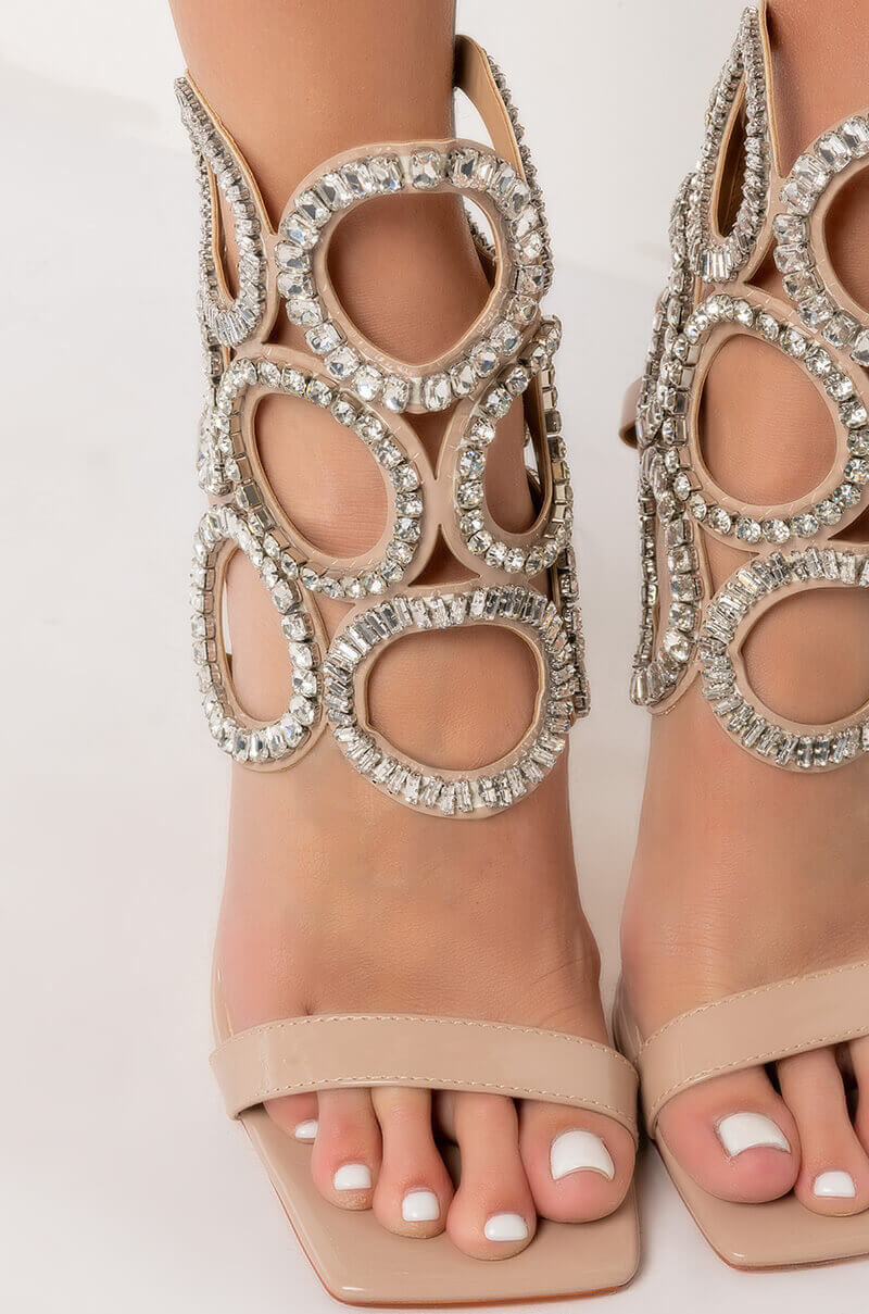 AZALEA WANG PUT A RING ON IT STILETTO SANDAL IN NUDE