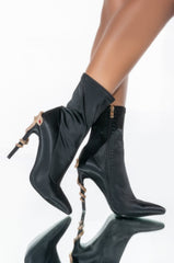 AZALEA WANG QUEEN OF KINGS STILETTO BOOTIE IN BLACK
