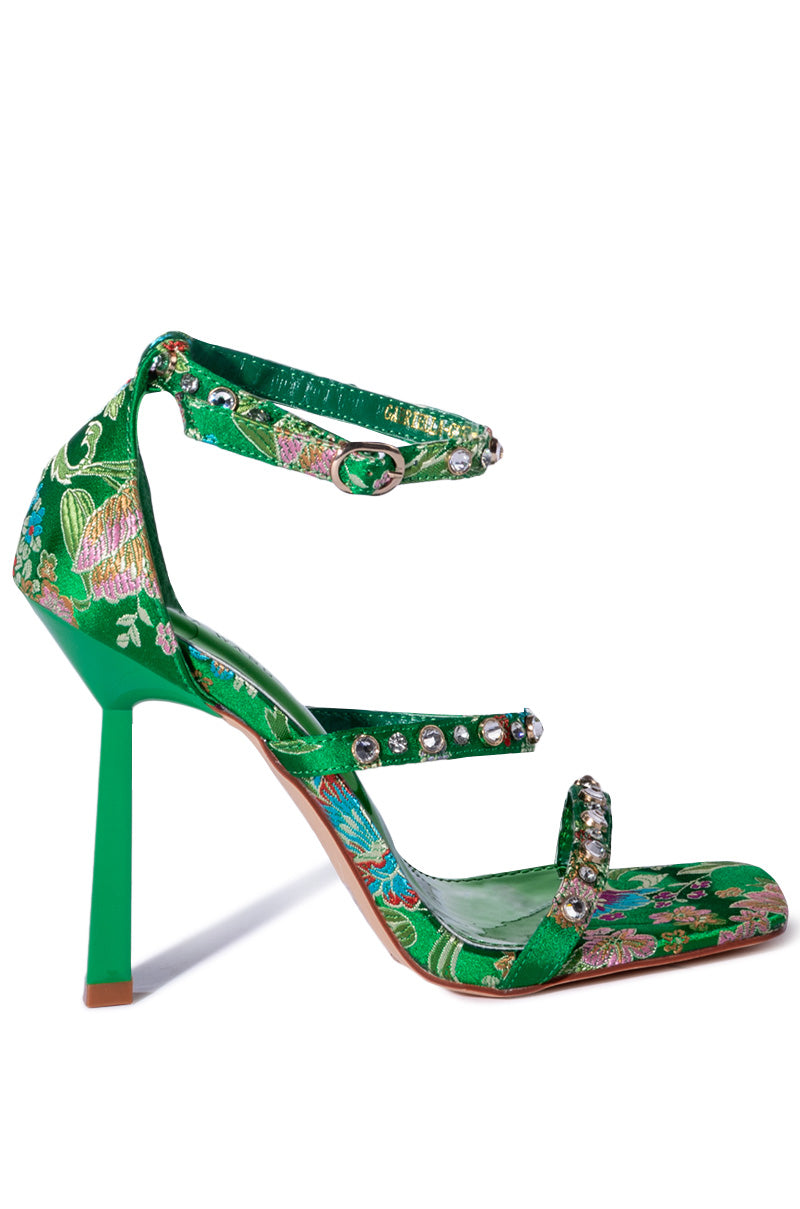 AZALEA WANG GABRIELLA STILETTO SANDAL IN GREEN