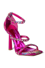 AZALEA WANG GABRIELLA STILETTO SANDAL IN PINK