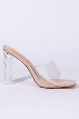 AZALEA WANG SATURDAY NIGHT MOOD CHUNKY SANDAL IN NUDE
