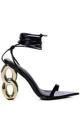 AZALEA WANG SHAWNA BLACK SANDAL