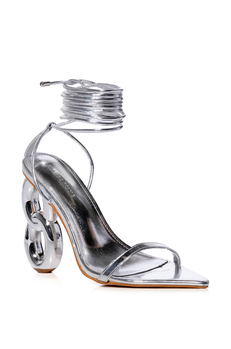AZALEA WANG SHAWNA SILVER SANDAL