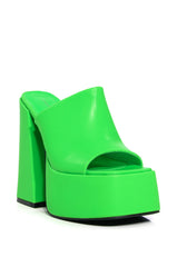 AZALEA WANG SHEBA CHUNKY MULE IN GREEN