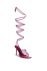 AZALEA WANG STATION TIE UP SANDAL IN FUCHSIA