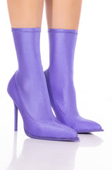 AZALEA WANG SERENITY STRETCH BOOTIE IN PERIWINKLE