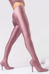 AZALEA WANG TAYTAY SEXY STILETTO BOOT PANT IN TAUPE STRETCH