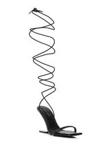 AZALEA WANG FERNANDA SWOOP HEEL SANDAL