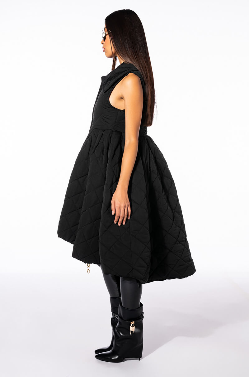 STEPPING OUT QUILTED PEPLUM VEST