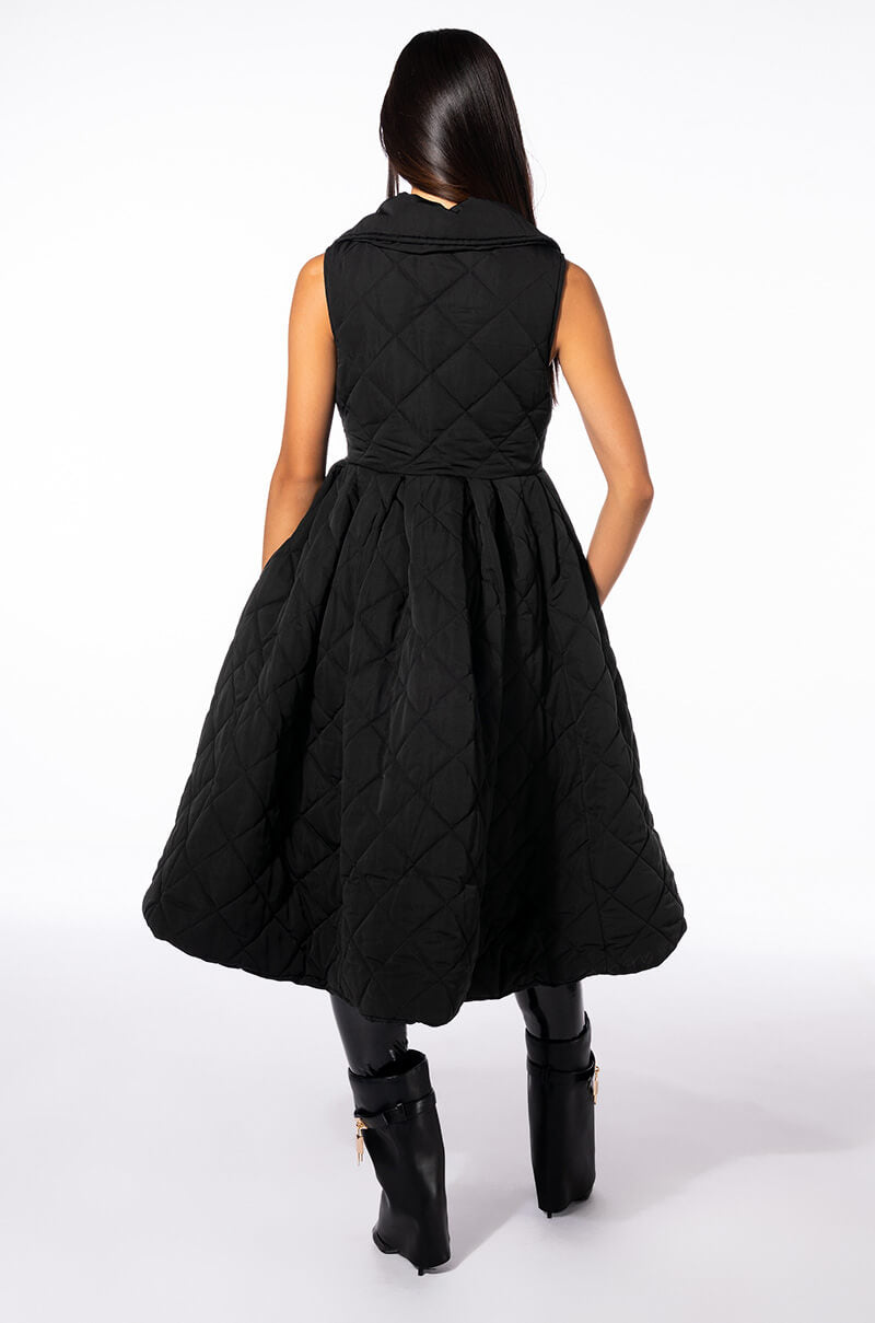 STEPPING OUT QUILTED PEPLUM VEST