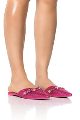 AZALEA WANG SUPER CHIC SLIP ON FLAT IN FUCHSIA