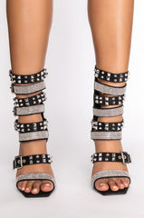 AZALEA WANG SWEET THEN SOUR STILETTO SANDAL IN BLACK