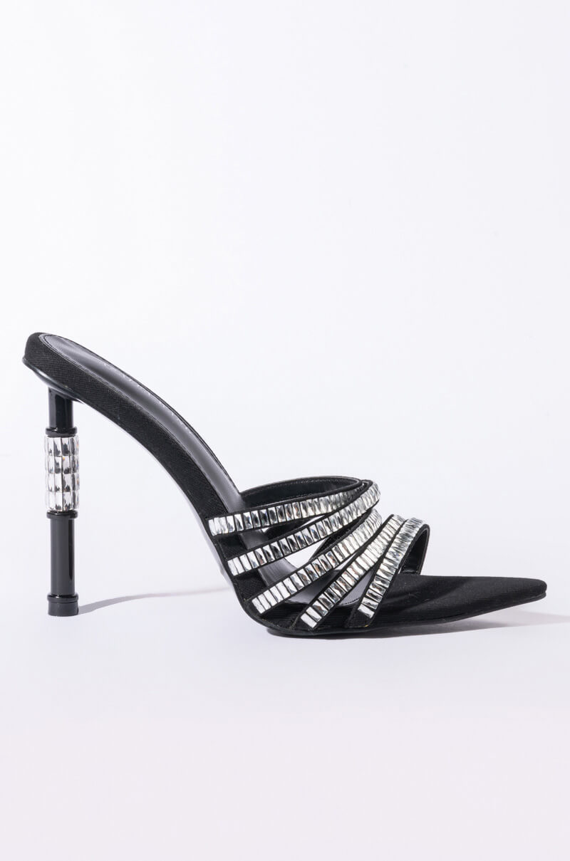 AZALEA WANG TAKE IT BACK STILETTO SANDAL IN BLACK