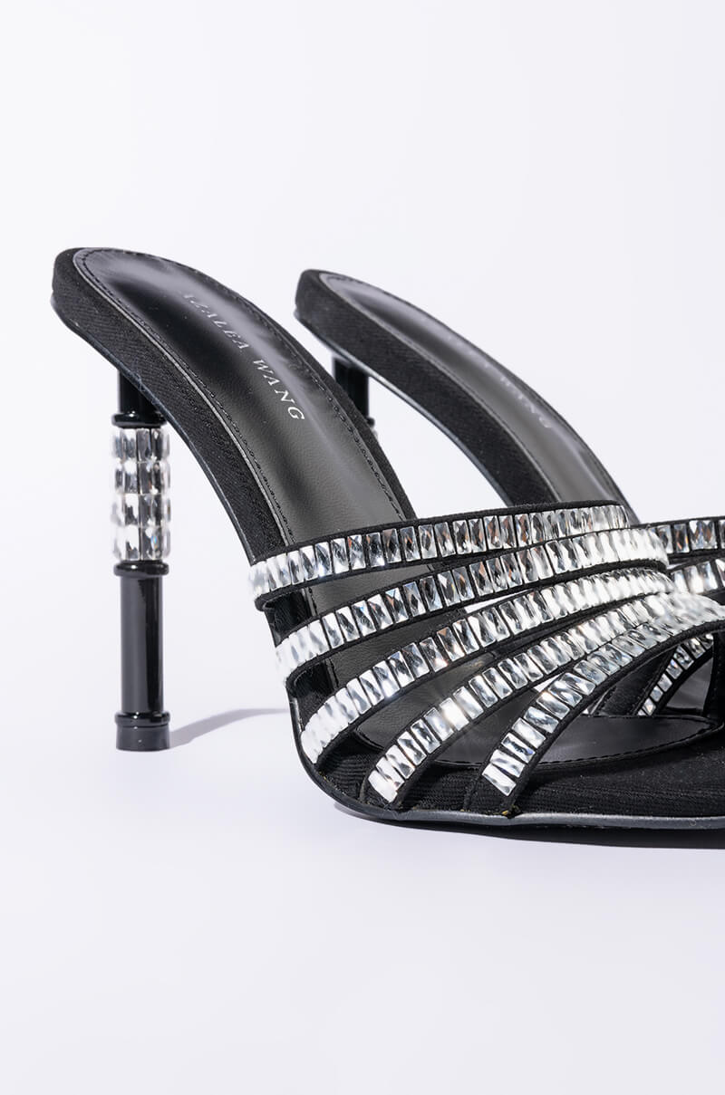 AZALEA WANG TAKE IT BACK STILETTO SANDAL IN BLACK