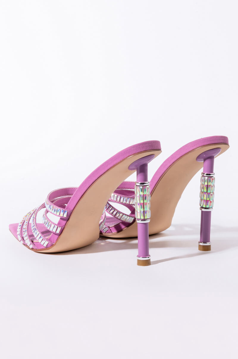 AZALEA WANG TAKE IT BACK STILETTO SANDAL IN PURPLE