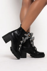 AZALEA WANG TAKE IT OUT BACK CHUNKY BOOTIE IN BLACK