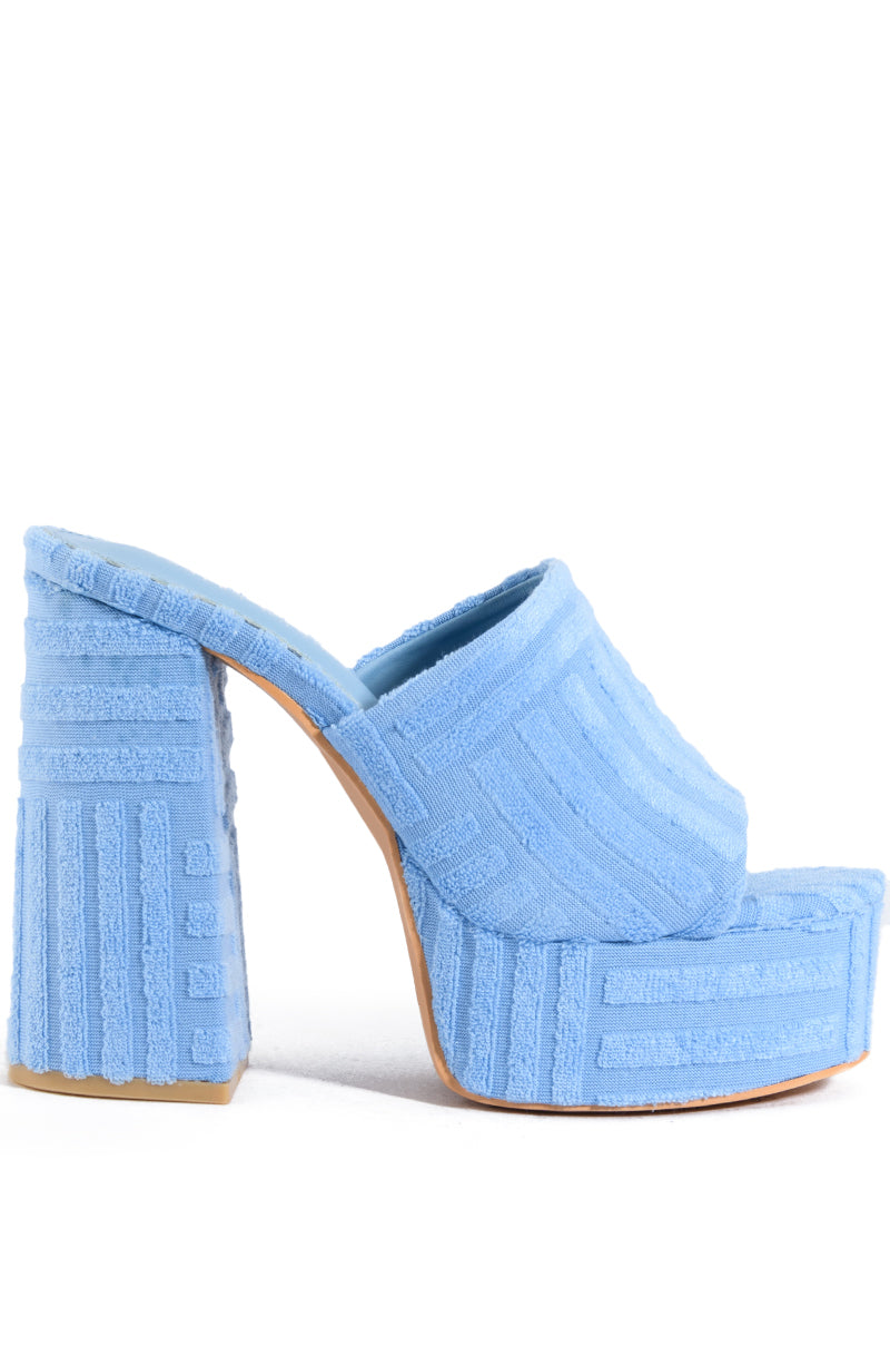 AZALEA WANG MARITZA BLUE TERRY MULE