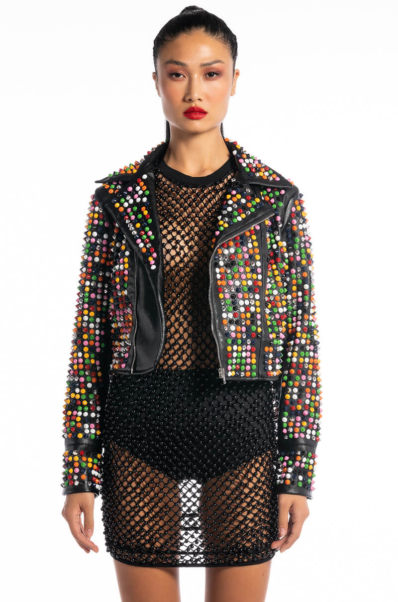 TASTE THE RAINBOW MOTO JACKET