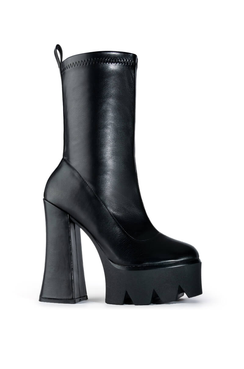 AZALEA WANG TATI CHUNKY BOOT IN BLACK