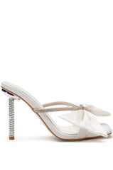AZALEA WANG TATUM STILETTO MULE PUMP IN WHITE