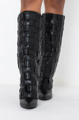 AZALEA WANG THAT KINDA NIGHT WEDGE BOOT IN BLACK