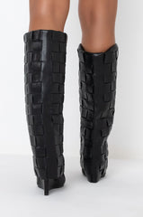 AZALEA WANG THAT KINDA NIGHT WEDGE BOOT IN BLACK