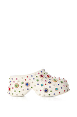 AZALEA WANG THURLOW WHITE EMBELLISHED CLOG