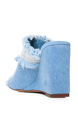 AZALEA WNAG TOBIAS WEDGE DENIM MULE