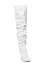 AZALEA WANG TORVI WHITE RUCHED BOOT