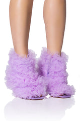 AZALEA WANG TUTU TULLE STILETTO BOOTIE IN PURPLE