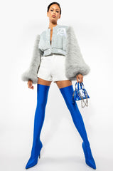 BOMBER WITH FUR SLEEVES