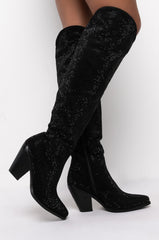 AZALEA WANG WHERE I WANT TO BE CHUNKY BOOT IN BLACK