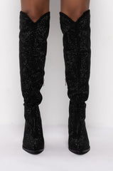AZALEA WANG WHERE I WANT TO BE CHUNKY BOOT IN BLACK