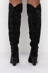 AZALEA WANG WHERE I WANT TO BE CHUNKY BOOT IN BLACK