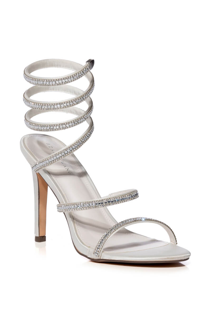 AZALEA WANG WRENLEY STILETTO SANDAL IN WHITE