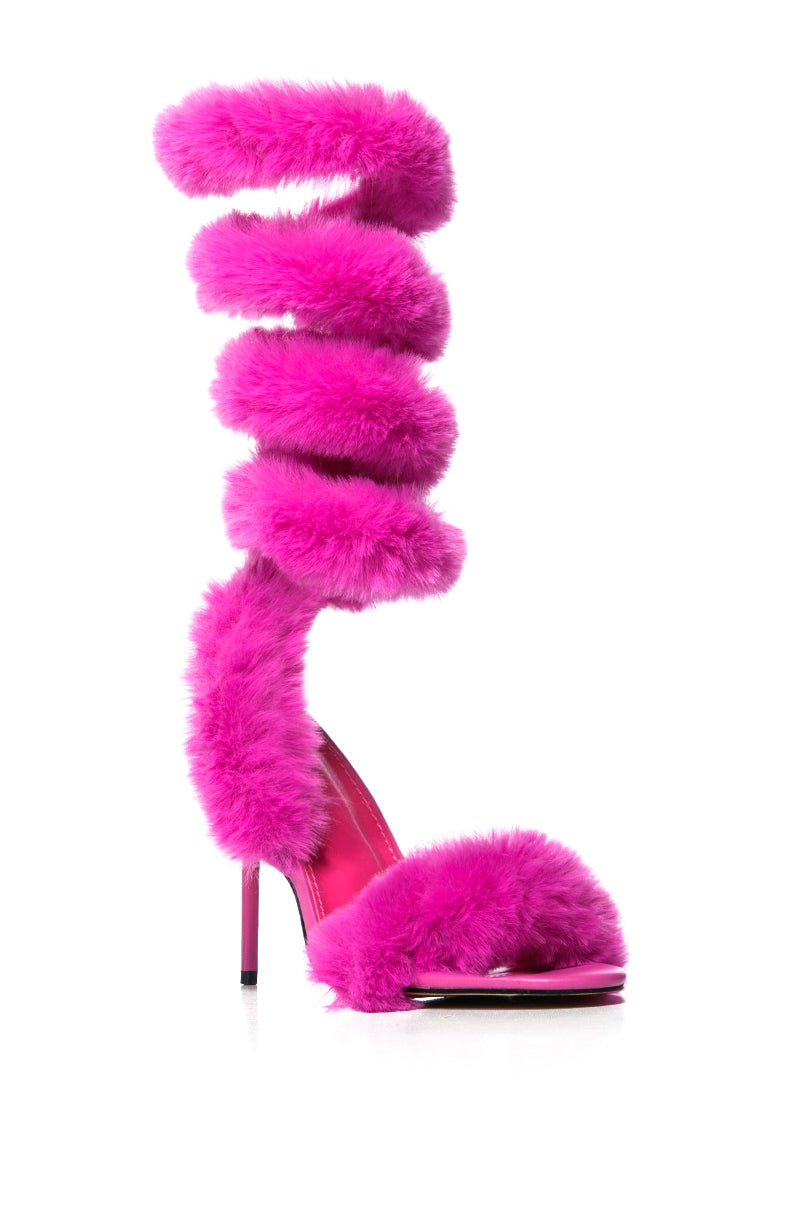 AZALEA WANG YASEEN FUR WRAP UP SANDAL