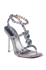 AZALEA WANG LILY STILETTO SANDAL IN SILVER