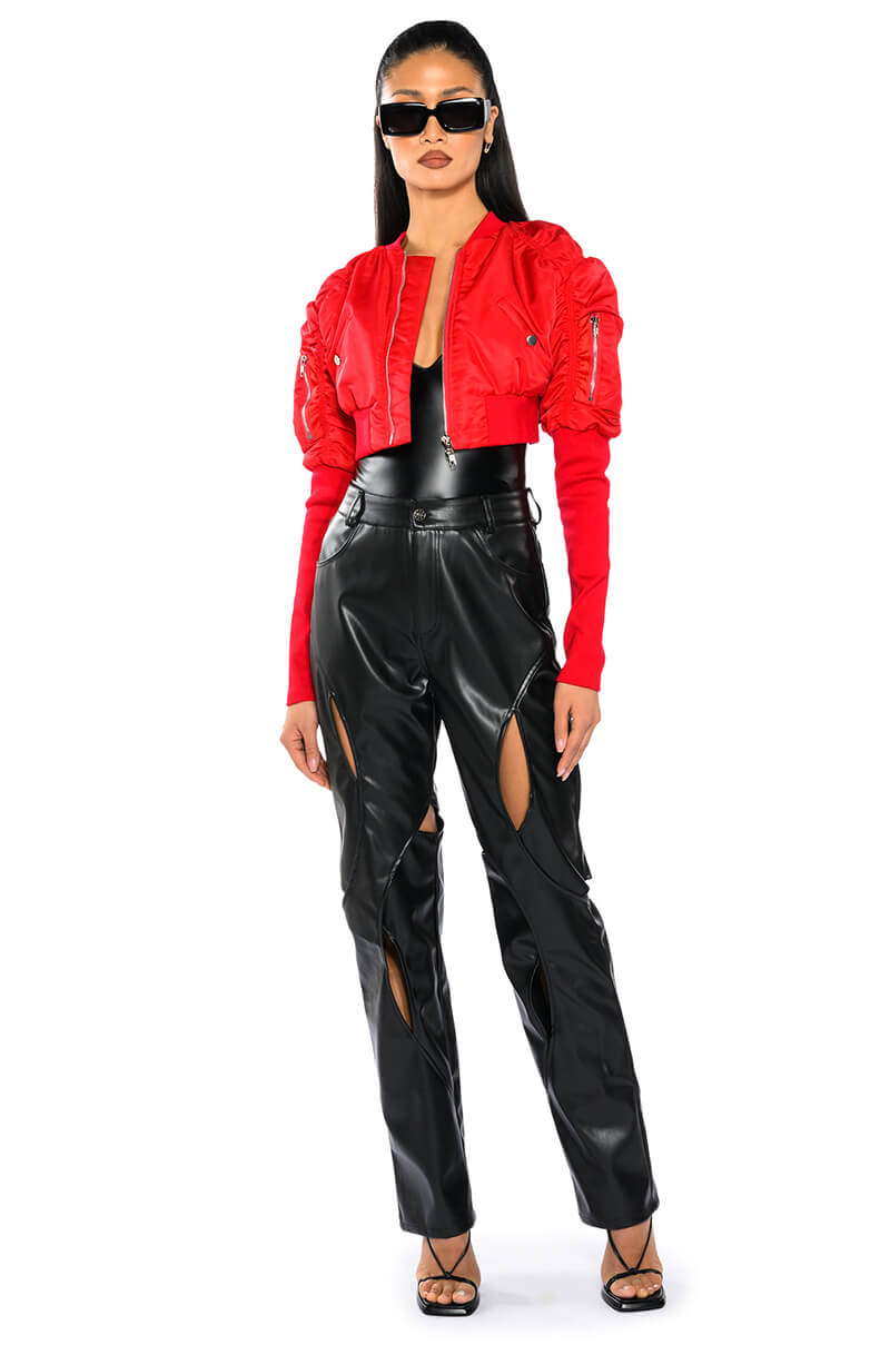BABBS SKINNY ARM BOMBER JACKET