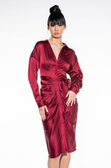 BABY COME BACK MAXI BUTTON UP MINI DRESS