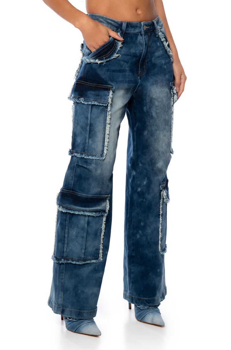 BABY GIRL CARGO JEANS