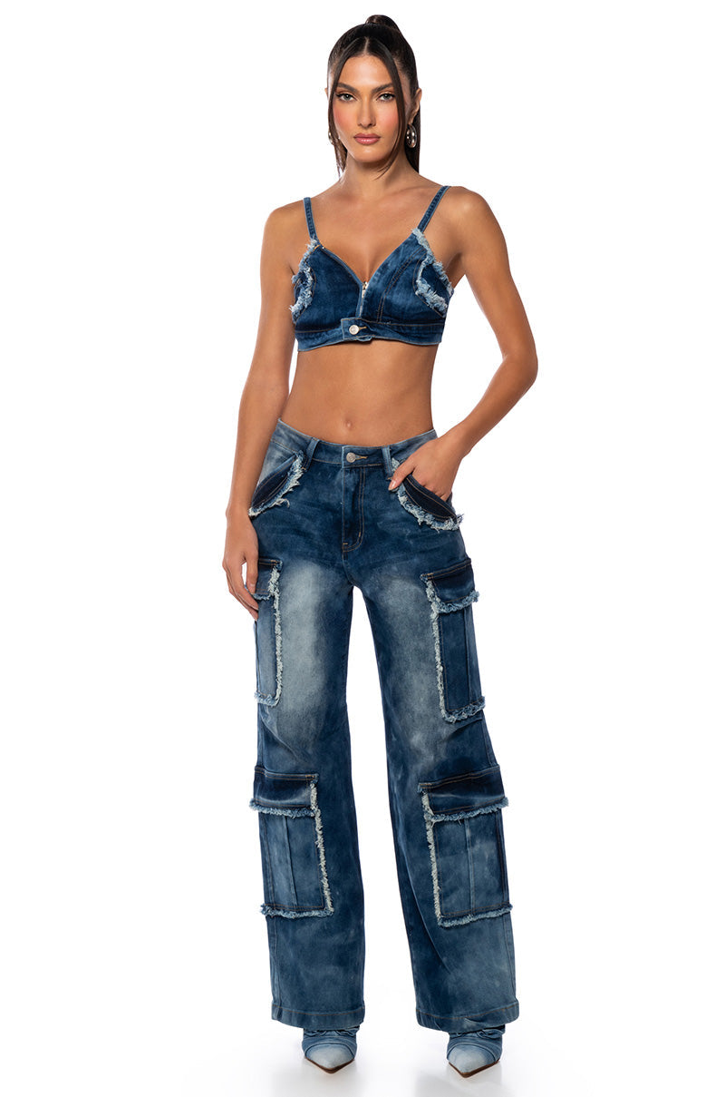 BABY GIRL CARGO JEANS