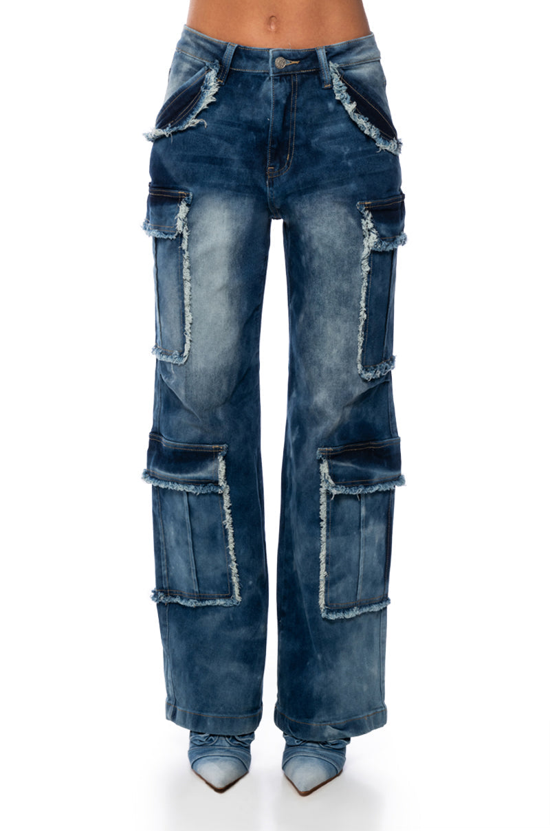 BABY GIRL CARGO JEANS