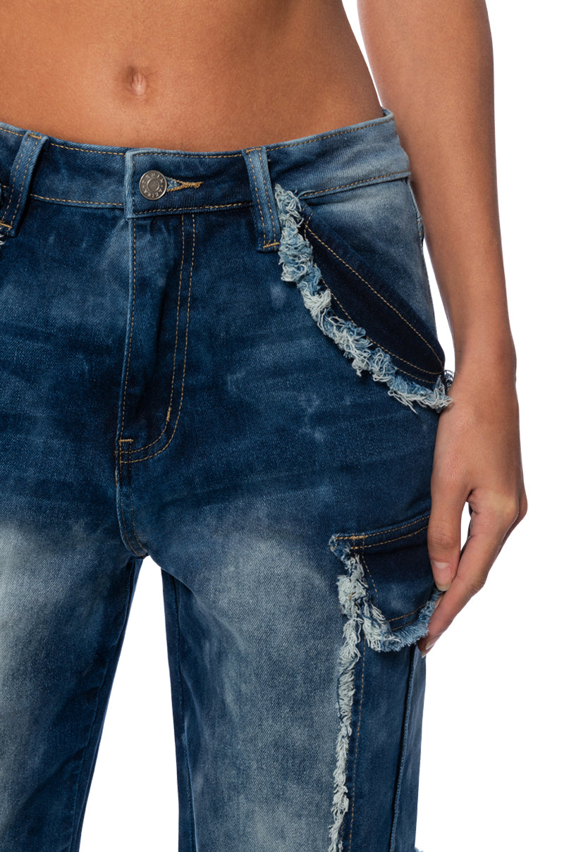 BABY GIRL CARGO JEANS